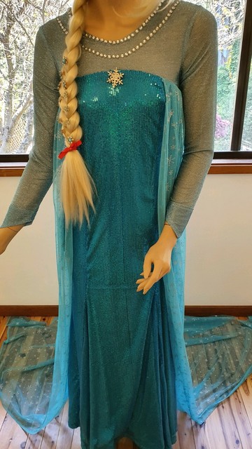 elsa dress with train